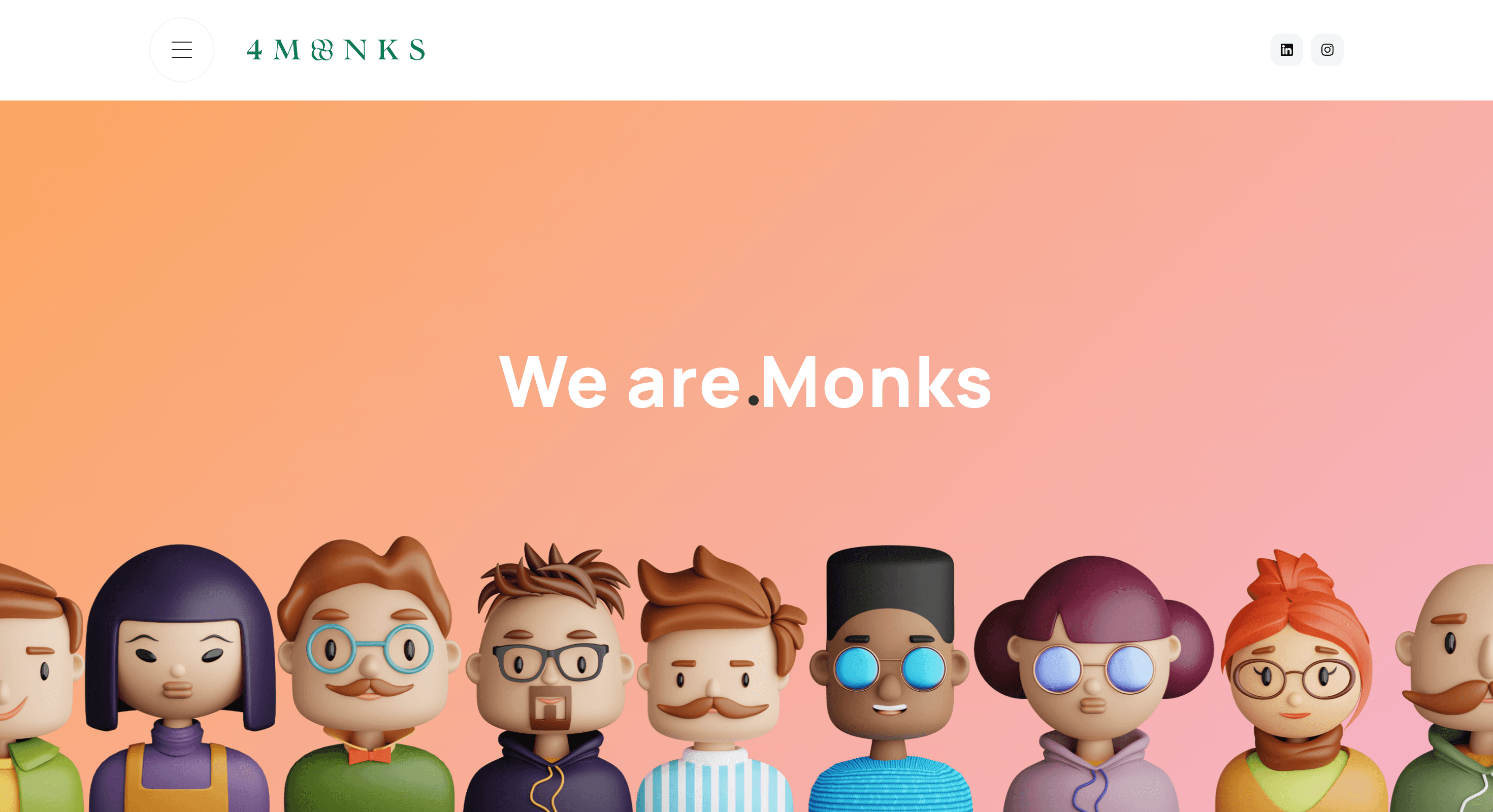 4Monks CMS Services - Responsive service layouts displaying creative and tech-driven marketing offerings.