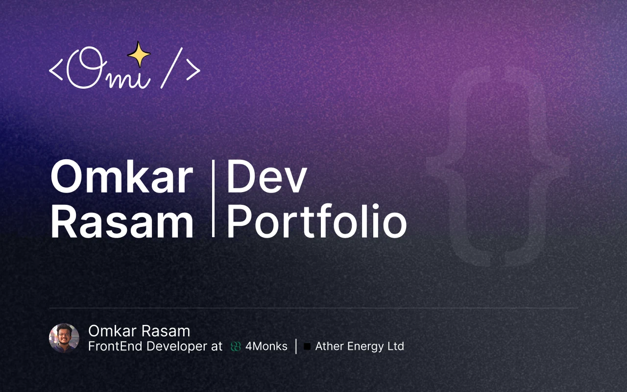 Omkar Rasam | Full Stack Developer